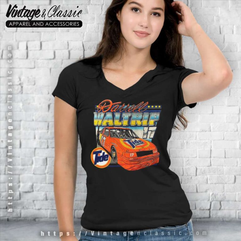 Nascar Darrell Waltrip Tide 17 V Neck TShirt Nascar Darrell Waltrip Tide 17 V Neck TShirt
