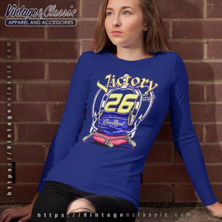 Nascar Jamie Mcmurray 26 Crown Royal Racing Vintage Long Sleeve Tee Nascar Jamie Mcmurray 26 Crown Royal Racing Vintage Long Sleeve Tee