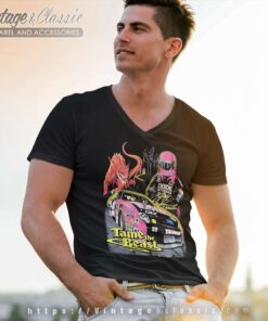 Nascar Jeff Burton Exide Tame The Beast V Neck TShirt
