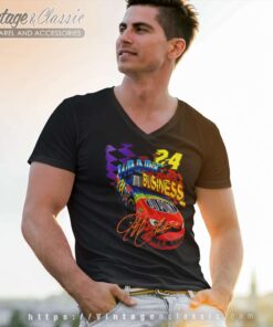 Nascar Jeff Gordon Winning Is His Business Vintage V Neck TShirt