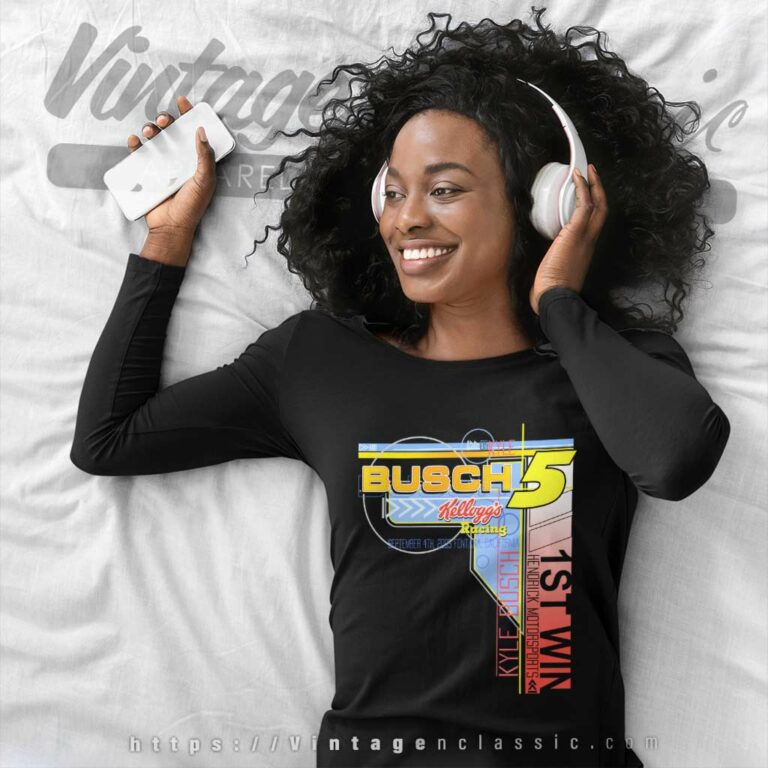 Nascar Kyle Busch 5 Kelloggs Racing Long Sleeve Tee Nascar Kyle Busch 5 Kelloggs Racing Long Sleeve Tee