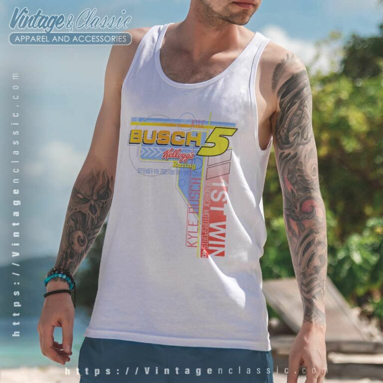 Nascar Kyle Busch 5 Kelloggs Racing Tank Top Racerback Nascar Kyle Busch 5 Kelloggs Racing Tank Top Racerback