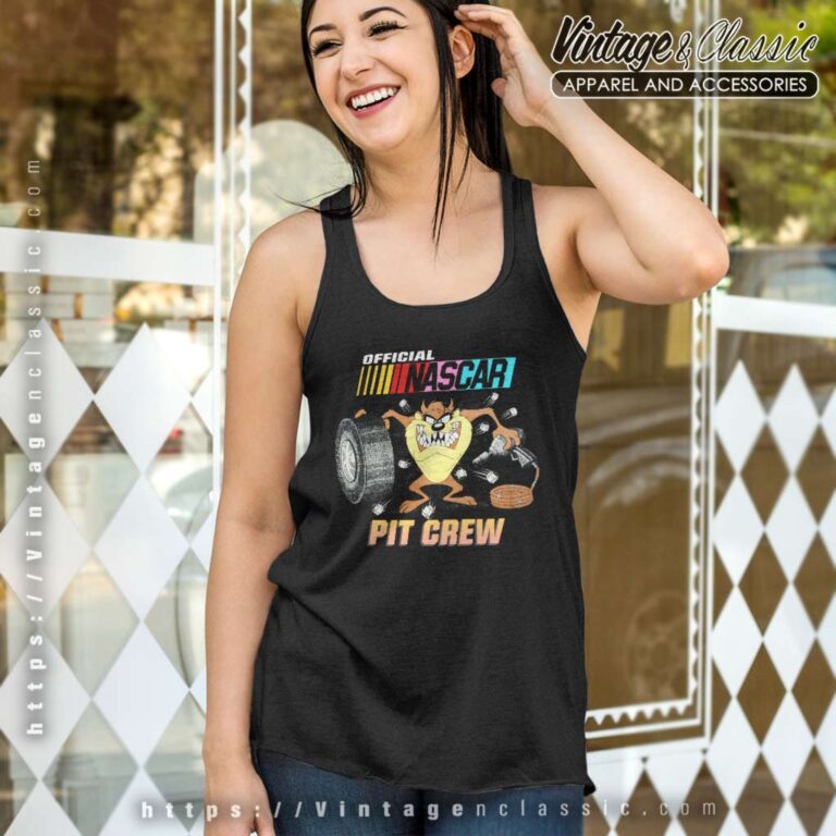 Nascar Looney Tunes Taz Pit Crew Tank Top Racerback Nascar Looney Tunes Taz Pit Crew Tank Top Racerback