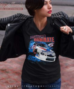 Nascar Mark Martin Designed To Dominate Vintage V Neck TShirt