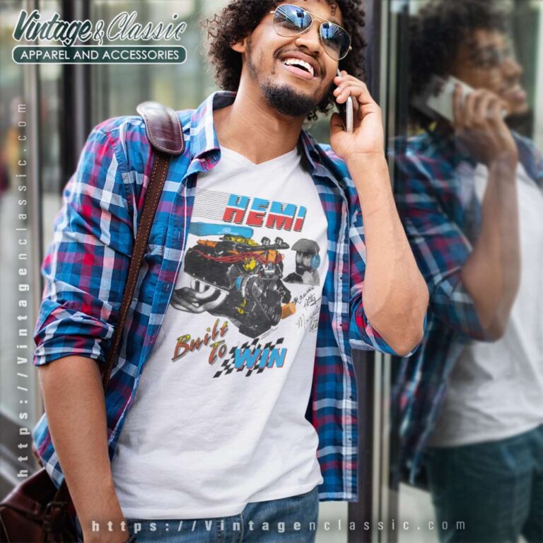 Nascar Maurice Petty Hemi Build To Win V Neck TShirt Nascar Maurice Petty Hemi Build To Win V Neck TShirt