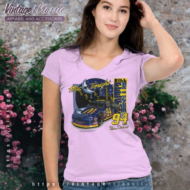 Nascar Mcdonalds Bill Elliott V Neck TShirt Nascar Mcdonalds Bill Elliott V Neck TShirt