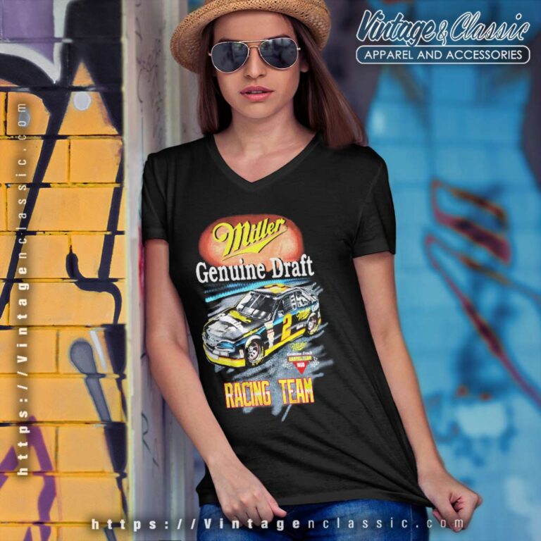 Nascar Miller Genuine Draft Racing Team V Neck TShirt Nascar Miller Genuine Draft Racing Team V Neck TShirt