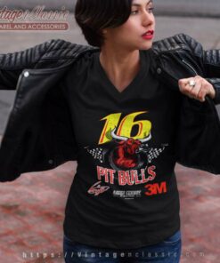 Nascar Pitbulls 16 Vintage Racing V Neck TShirt