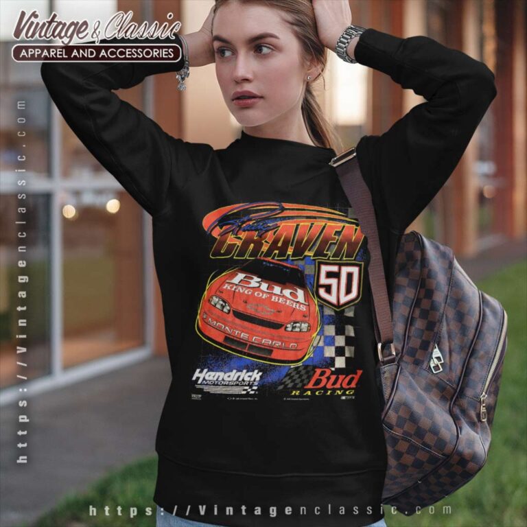 Nascar Ricky Craven Bud Racing Vintage Sweatshirt Nascar Ricky Craven Bud Racing Vintage Sweatshirt