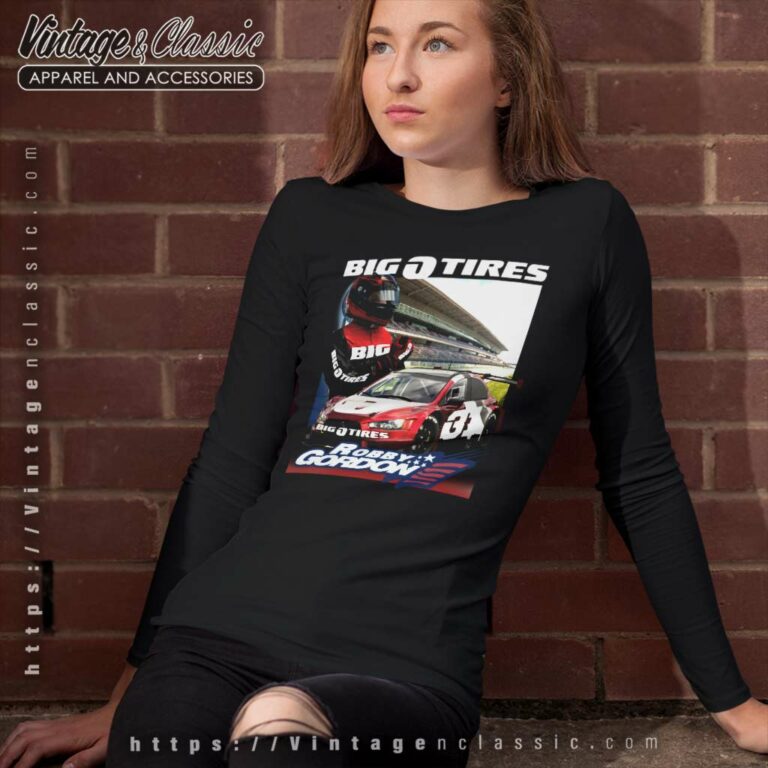 Nascar Robby Gordon Big O Tires Long Sleeve Tee Nascar Robby Gordon Big O Tires Long Sleeve Tee