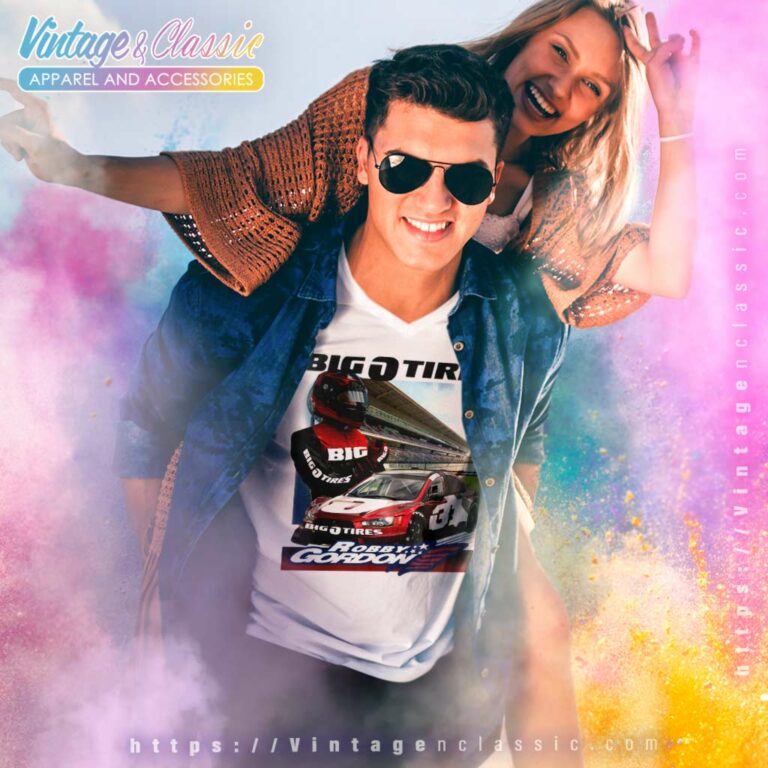 Nascar Robby Gordon Big O Tires V Neck TShirt Nascar Robby Gordon Big O Tires V Neck TShirt