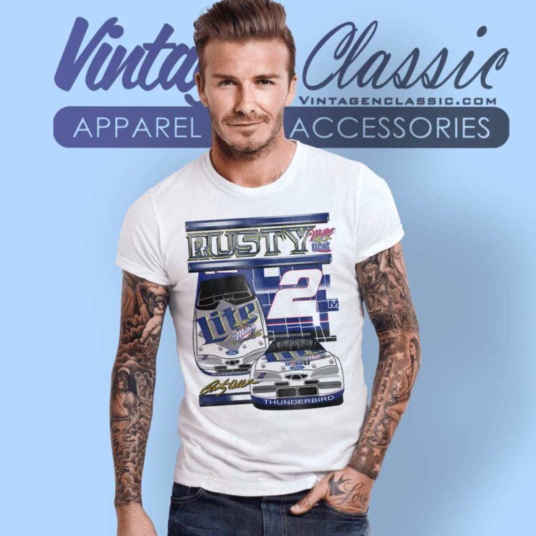 Nascar Rusty Wallace 2 Miller Lite Racing T Shirt Nascar Rusty Wallace 2 Miller Lite Racing T Shirt