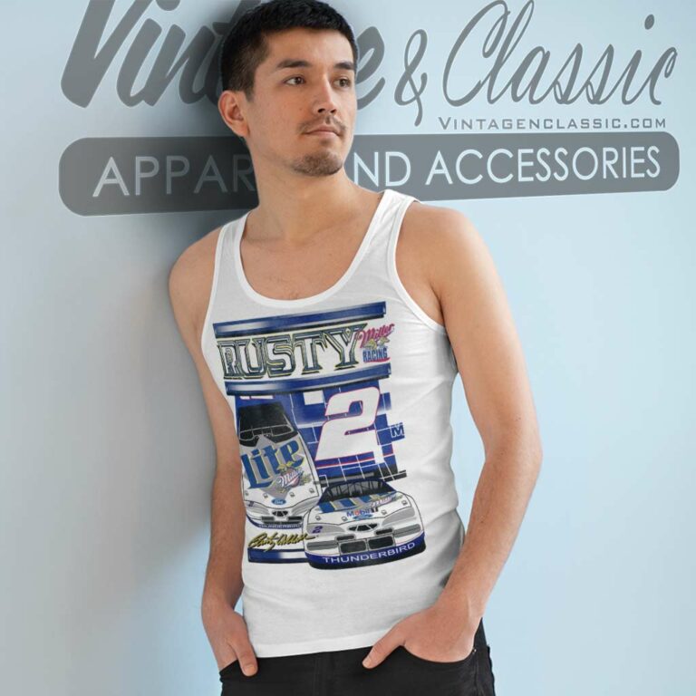 Nascar Rusty Wallace 2 Miller Lite Racing Tank Top Racerback Nascar Rusty Wallace 2 Miller Lite Racing Tank Top Racerback