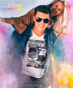 Nascar Rusty Wallace 2 Miller Lite Racing V Neck TShirt