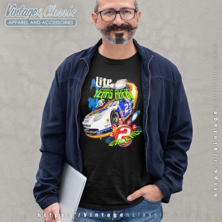 Nascar Rusty Wallace Lite Years Ahead Vintage Long Sleeve Tee Nascar Rusty Wallace Lite Years Ahead Vintage Long Sleeve Tee