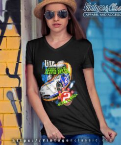Nascar Rusty Wallace Lite Years Ahead Vintage V Neck TShirt