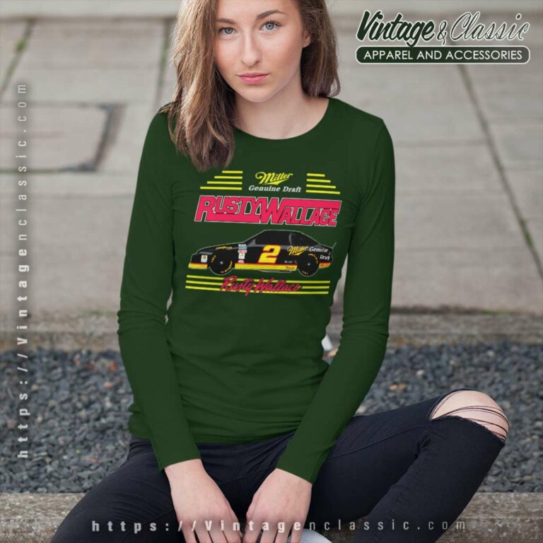 Nascar Rusty Wallace Miller Beer Long Sleeve Tee 1 Nascar Rusty Wallace Miller Beer Long Sleeve Tee 1