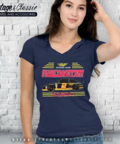 Nascar Rusty Wallace Miller Beer V Neck TShirt 1