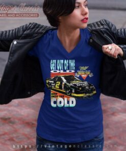 Nascar Rusty Wallace Miller Racing V Neck TShirt