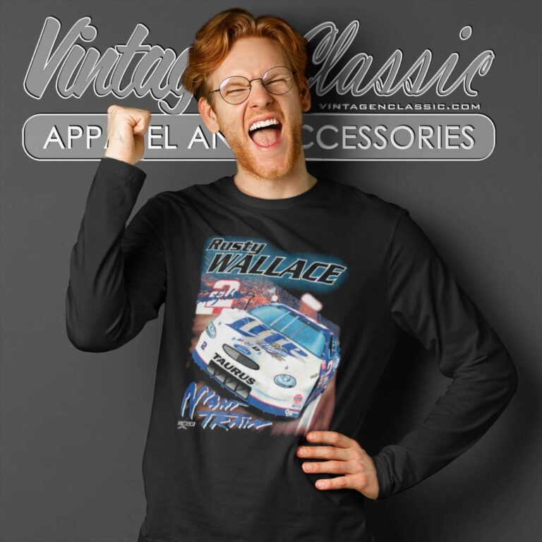 Nascar Rusty Wallace Night Train Vintage Long Sleeve Tee Nascar Rusty Wallace Night Train Vintage Long Sleeve Tee