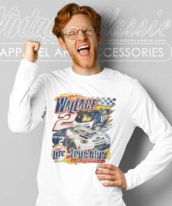 Nascar Rusty Wallace True Blue Miller Lite Chase Long Sleeve Tee