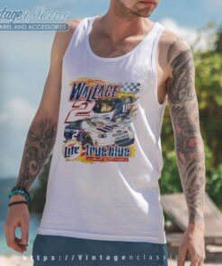 Nascar Rusty Wallace True Blue Miller Lite Chase Tank Top Racerback