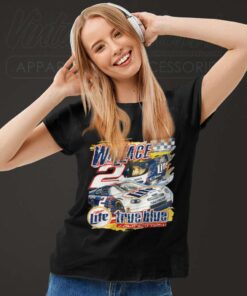 Nascar Rusty Wallace True Blue Miller Lite Chase Women TShirt