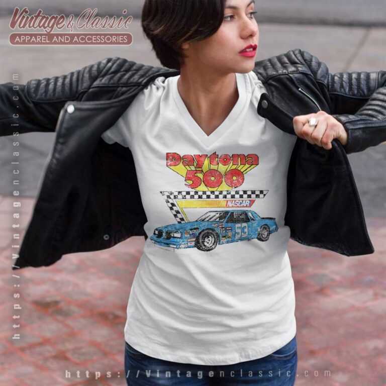Nascar Vintage Daytona 500 V Neck TShirt Nascar Vintage Daytona 500 V Neck TShirt