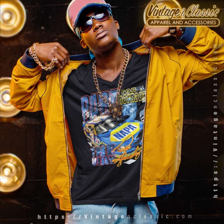 Nascar Vintage Ron Hornaday Part The Way Napa V Neck TShirt Nascar Vintage Ron Hornaday Part The Way Napa V Neck TShirt