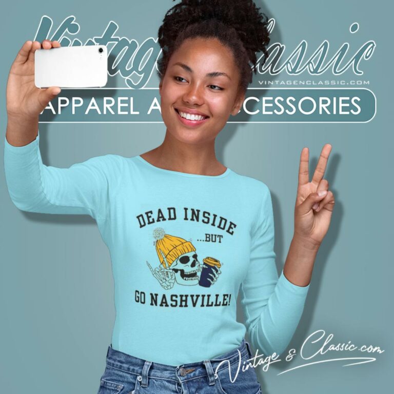 Nashville Dead Inside Hockey Nhl Long Sleeve Tee Nashville Dead Inside Hockey Nhl Long Sleeve Tee
