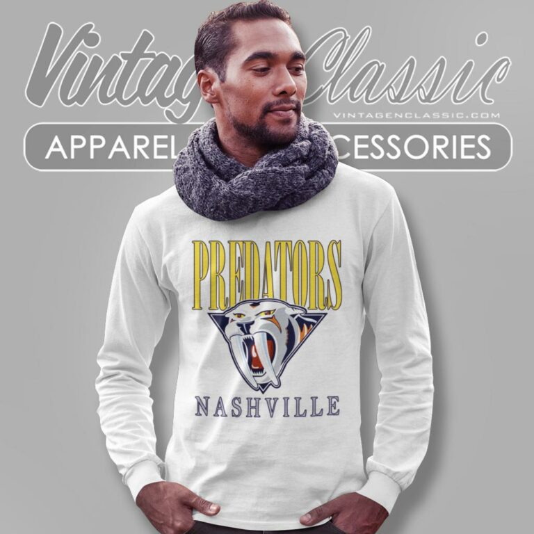 Nashville Predators 1990s Predators Game Day Nashville Hockey Long Sleeve Tee Nashville Predators 1990s Predators Game Day Nashville Hockey Long Sleeve Tee