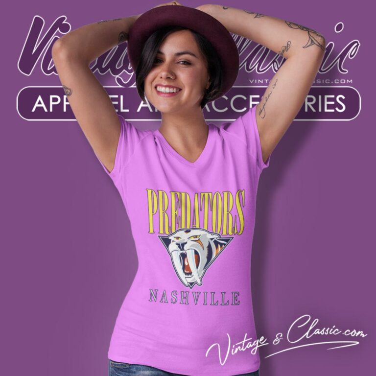 Nashville Predators 1990s Predators Game Day Nashville Hockey V Neck TShirt Nashville Predators 1990s Predators Game Day Nashville Hockey V Neck TShirt