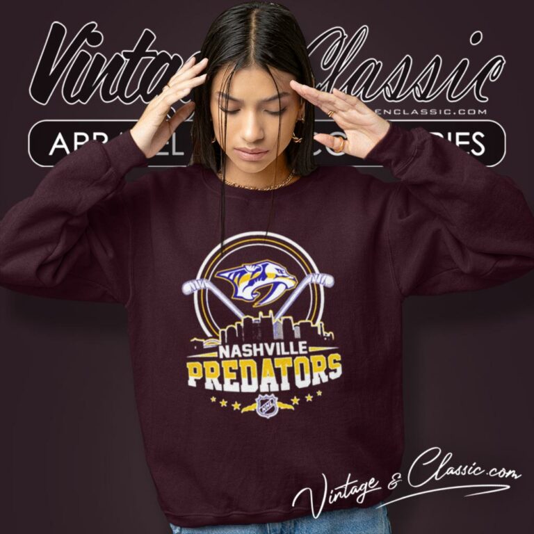Nashville Predators City Skyline Logo Sweatshirt Nashville Predators City Skyline Logo Sweatshirt