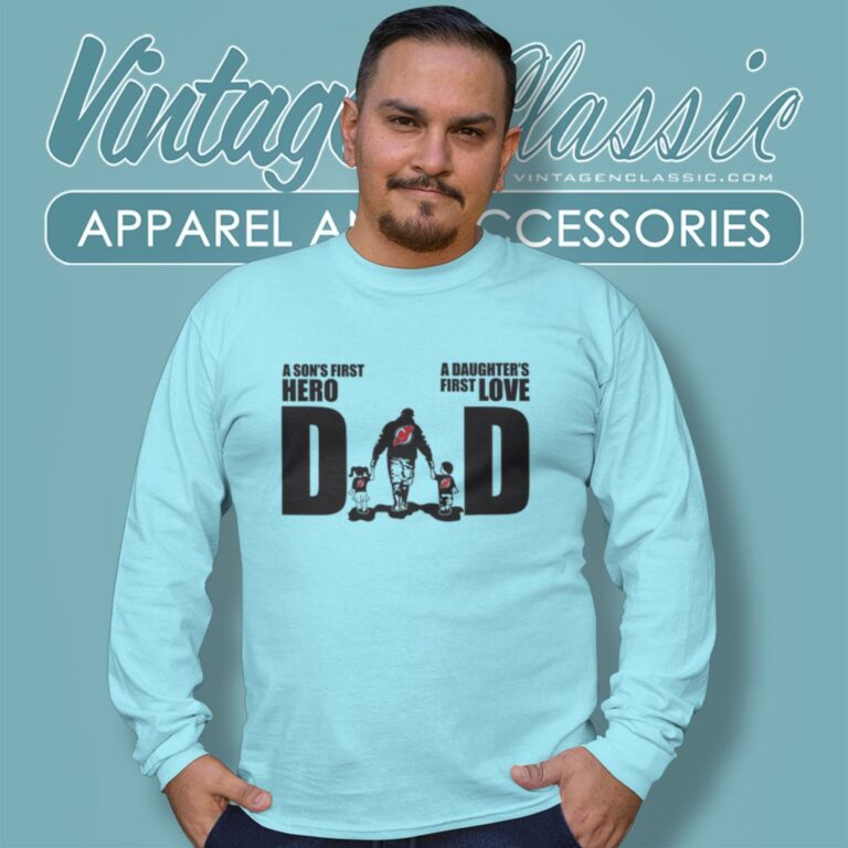 Nashville Predators Dad A Sons First Hero Daughters First Love Long Sleeve Tee Nashville Predators Dad A Sons First Hero Daughters First Love Long Sleeve Tee