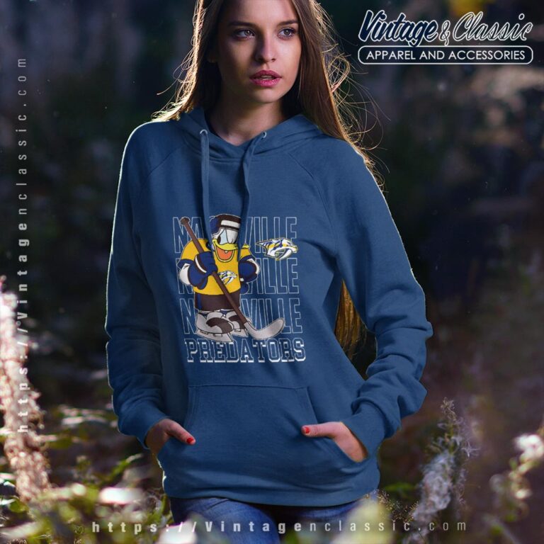 Nashville Predators Donald Duck Hockey Shirt Hoodie Nashville Predators Donald Duck Hockey Shirt Hoodie