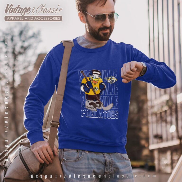 Nashville Predators Donald Duck Hockey Shirt Sweatshirt Nashville Predators Donald Duck Hockey Shirt Sweatshirt