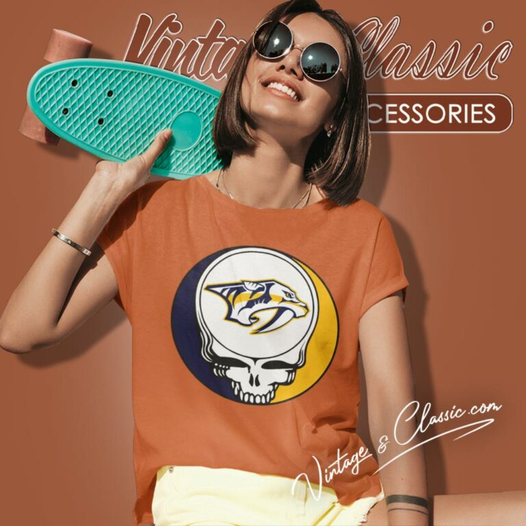 Nashville Predators Grateful Dead Steal Your Face Women T Shirt Nashville Predators Grateful Dead Steal Your Face Women T Shirt