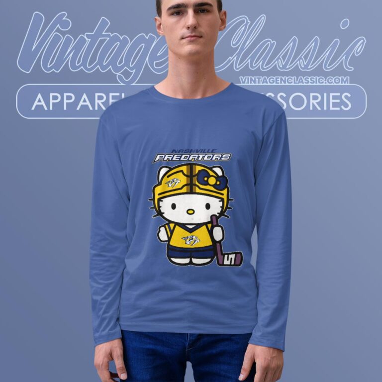 Nashville Predators Hello Kitty Shirt Long Sleeve Tee Nashville Predators Hello Kitty Shirt Long Sleeve Tee