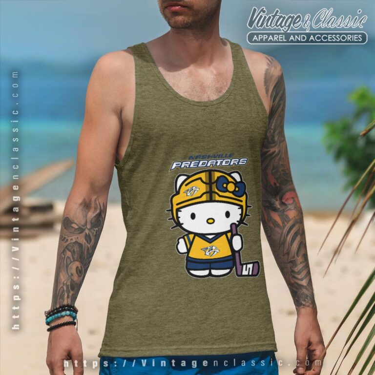 Nashville Predators Hello Kitty Shirt Tank Top Racerback Nashville Predators Hello Kitty Shirt Tank Top Racerback