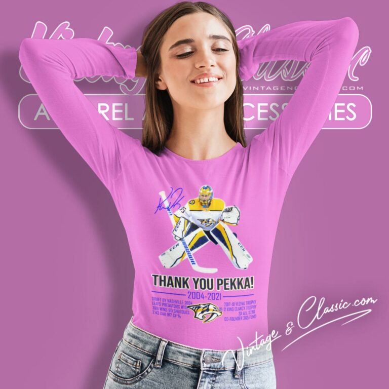 Nashville Predators Hockey Pekka Rinne Thank You Pekka 2004 2021 Long Sleeve Tee Nashville Predators Hockey Pekka Rinne Thank You Pekka 2004 2021 Long Sleeve Tee