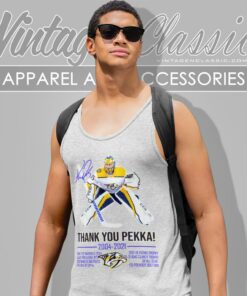 Nashville Predators Hockey Pekka Rinne Thank You Pekka 2004 2021 Tank Top Racerback