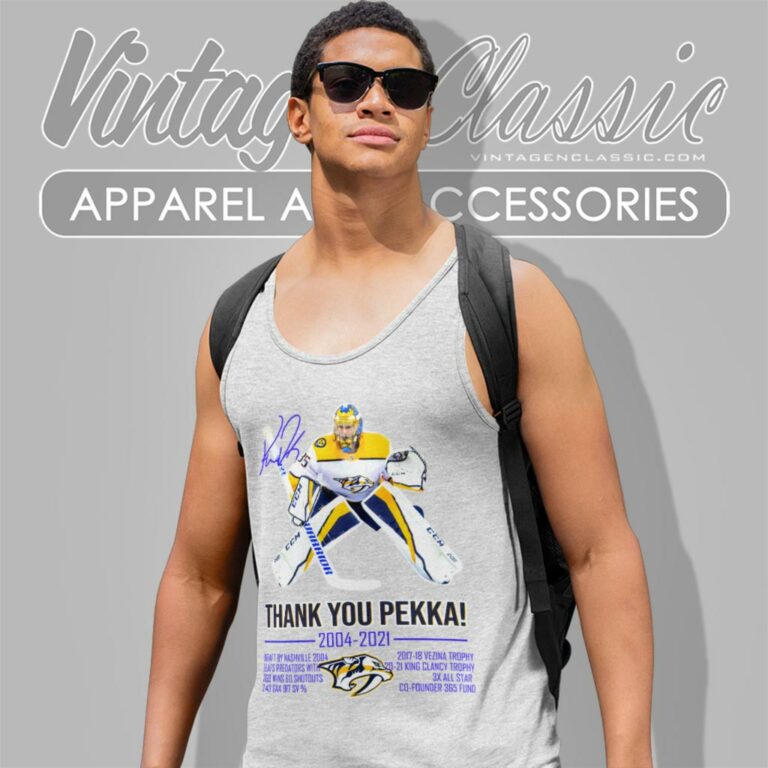 Nashville Predators Hockey Pekka Rinne Thank You Pekka 2004 2021 Tank Top Racerback Nashville Predators Hockey Pekka Rinne Thank You Pekka 2004 2021 Tank Top Racerback