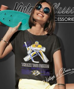 Nashville Predators Hockey Pekka Rinne Thank You Pekka 2004 2021 Women T Shirt