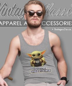 Nashville Predators Nhl Hockey Star Wars Baby Yoda Tank Top Racerback