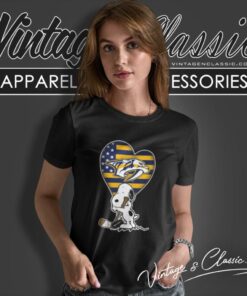 Nashville Predators Nhl Hockey The Peanuts Movie Adorable Snoopy Women T Shirt