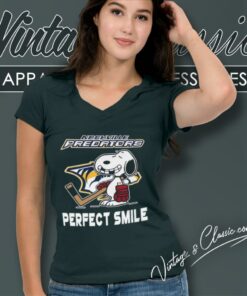 Nashville Predators Shirt Snoopy Perfect Smile The Peanuts Movie Hockey V Neck TShirt