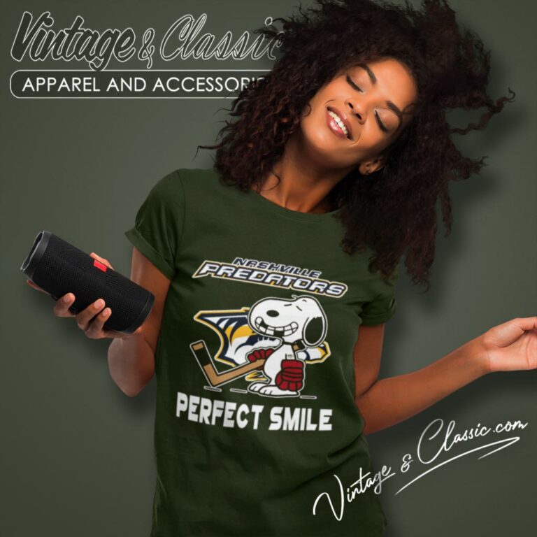 Nashville Predators Shirt Snoopy Perfect Smile The Peanuts Movie Hockey Women T Shirt Nashville Predators Shirt Snoopy Perfect Smile The Peanuts Movie Hockey Women T Shirt