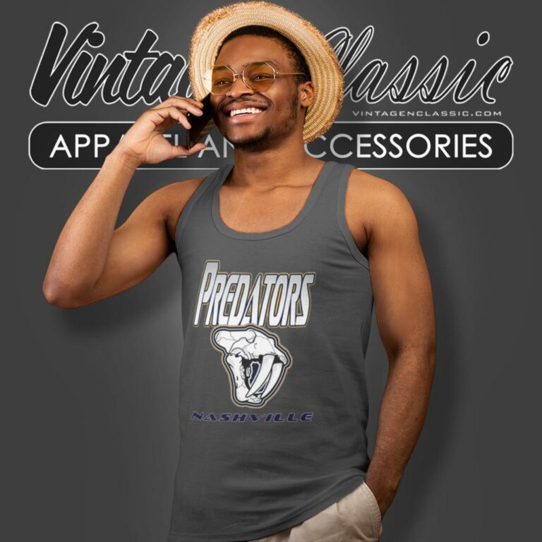 Nashville Predators Skull Retro Nhl Tank Top Racerback Nashville Predators Skull Retro Nhl Tank Top Racerback