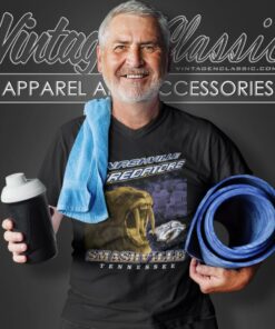 Nashville Predators Smashville Vintage Nhl V Neck TShirt