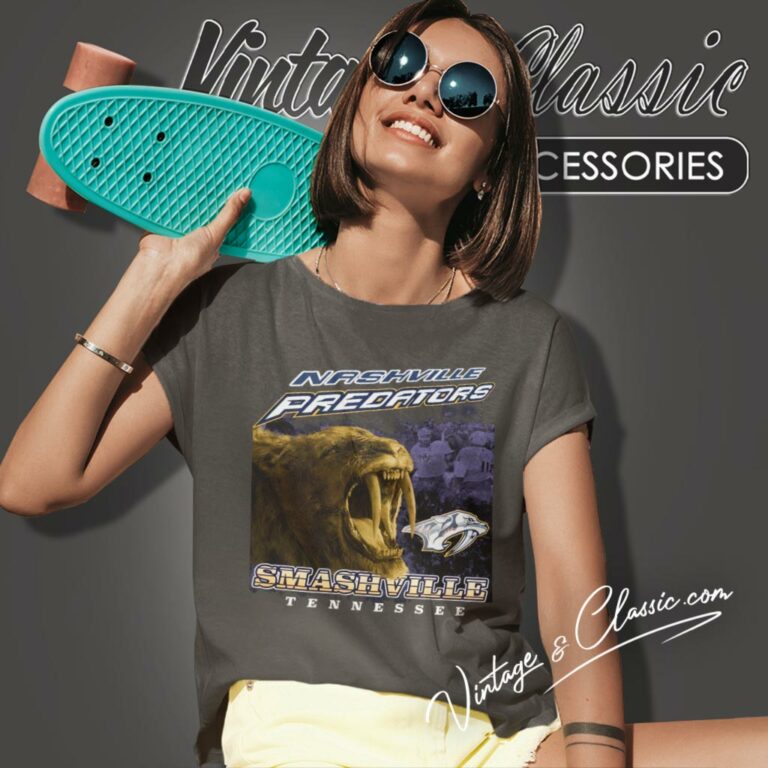 Nashville Predators Smashville Vintage Nhl Women T Shirt Nashville Predators Smashville Vintage Nhl Women T Shirt